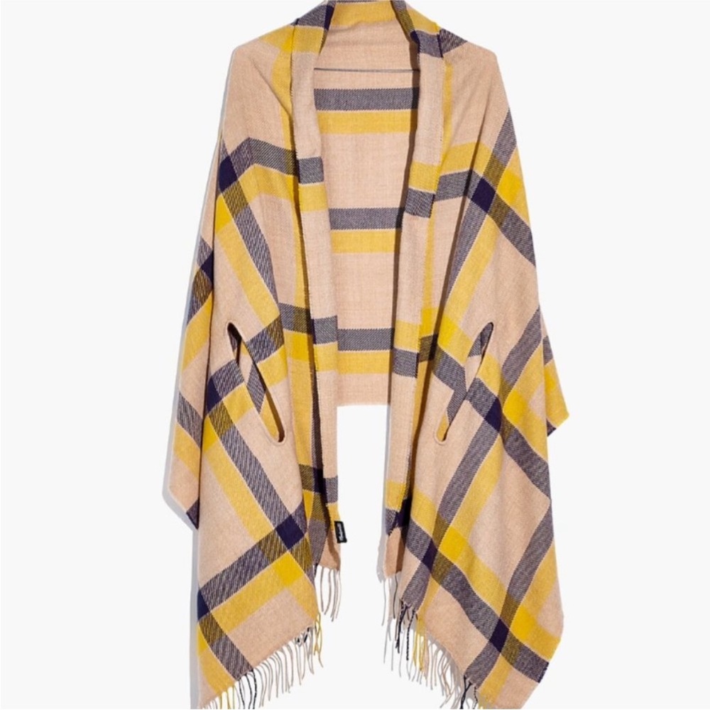 Madewell Charlie Check Mystic Yellow
Plaid Cape Scarf Shawl Wrap